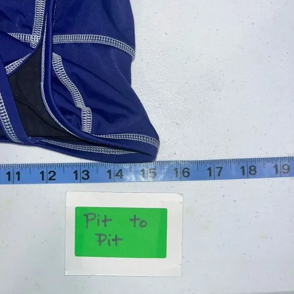 Lands End Women’s Tankini Set 8 Navy Blue Cross Back Modest Preppy Athletic - Picture 10 of 13